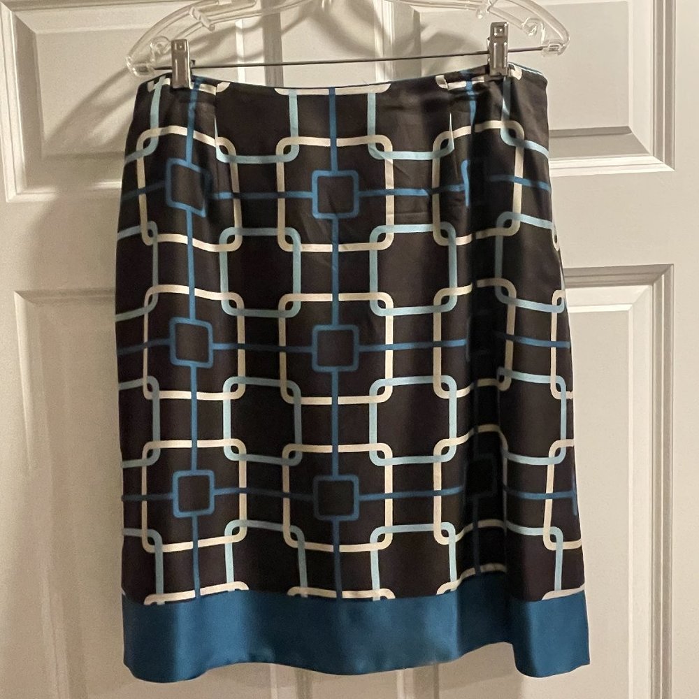 Talbots Silk Abstract Skirt